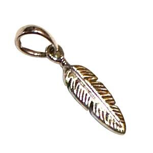 PANDORA Necklace Charm Spiritual Feather Sterling Silver